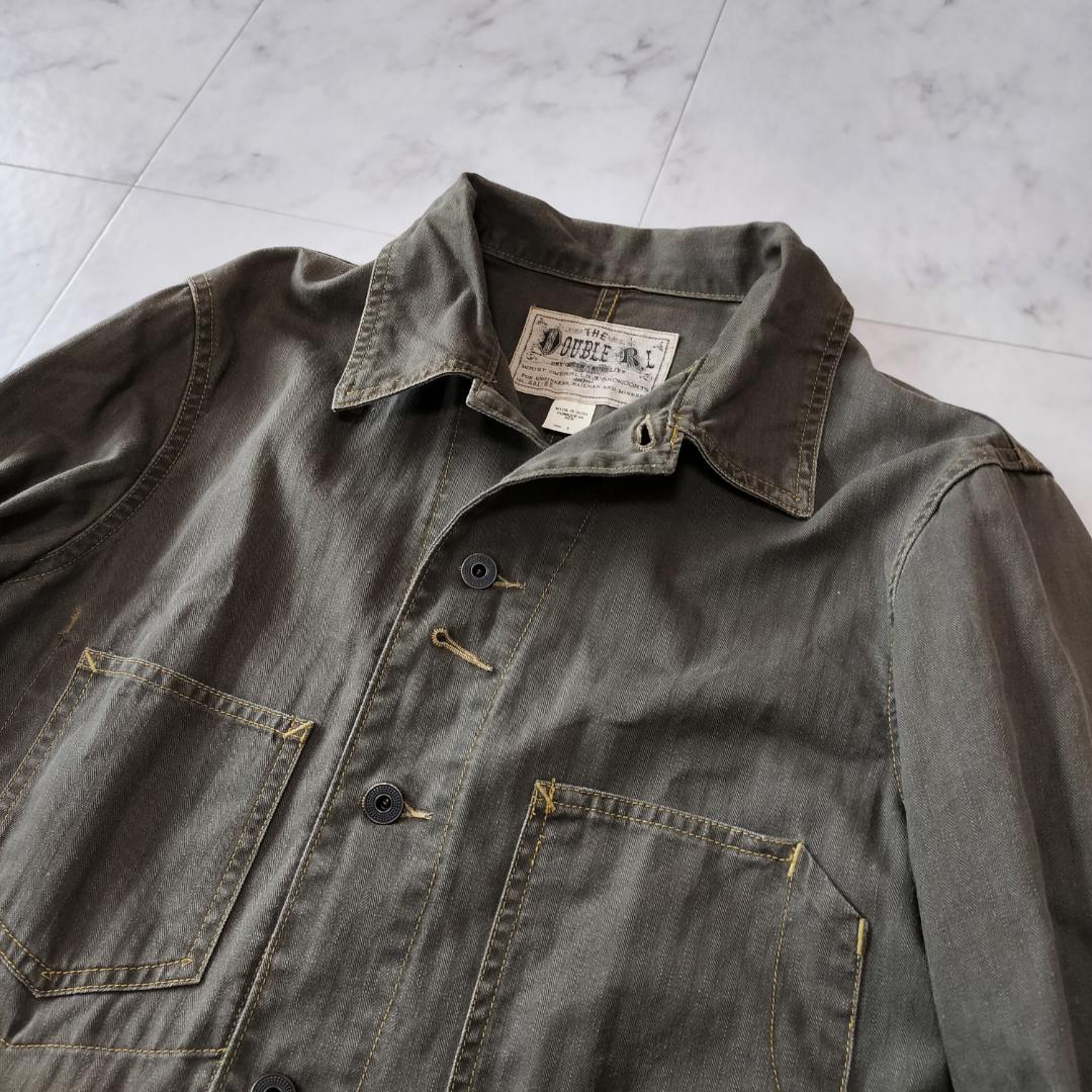 RRL 23SS ヘリンボーンツイルチョアジャケット M カバーオール リネン
