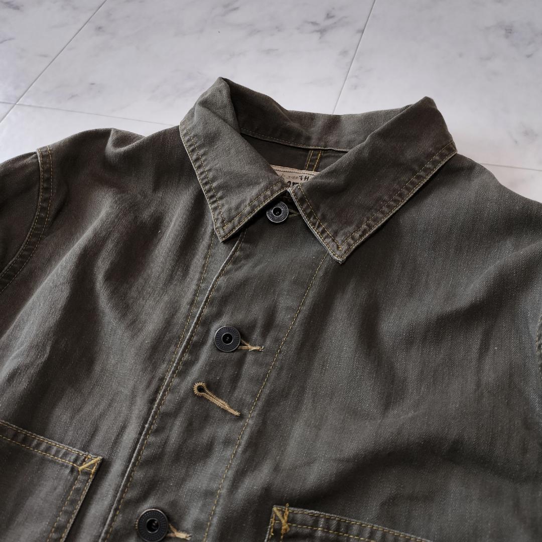 RRL 23SS ヘリンボーンツイルチョアジャケット M カバーオール リネン
