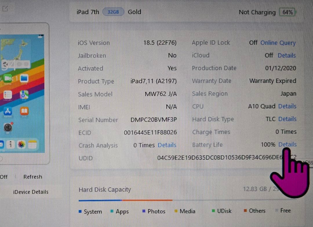 p*p様 比較的美品■iPad 7◼️Wi-Fi版◼️バッテリー極良品◼️125