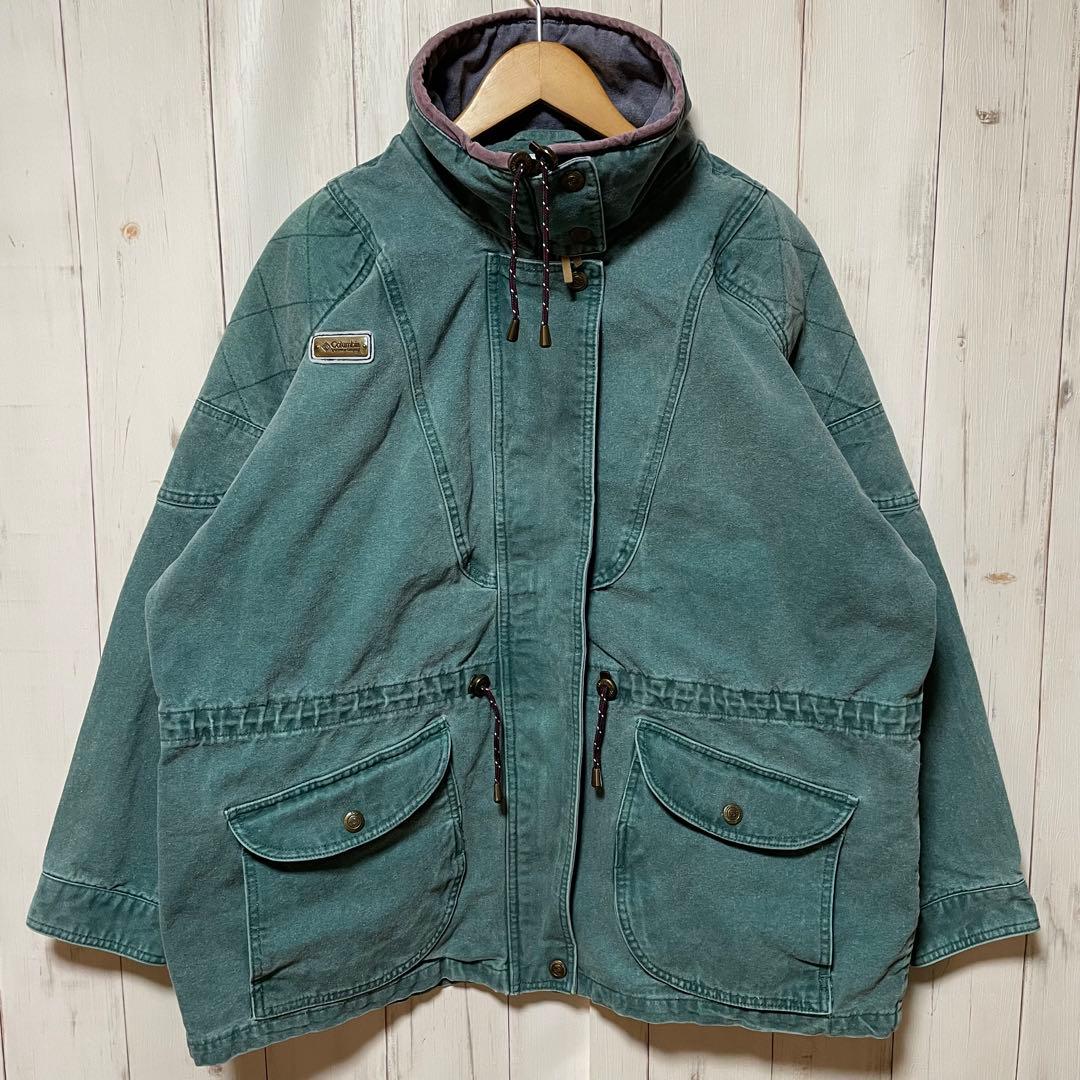 90s Columbia コロンビア 胸 ロゴ アウトドア ダック ジャケット