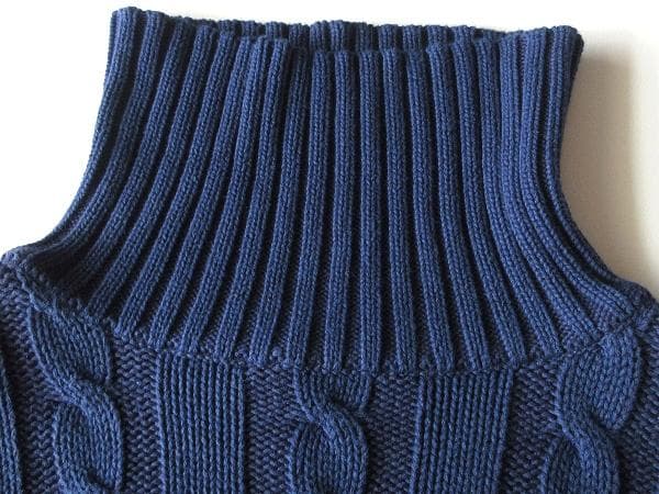 セール　フラットヘッド コットンニット タートルネックニット ケーブルニット M