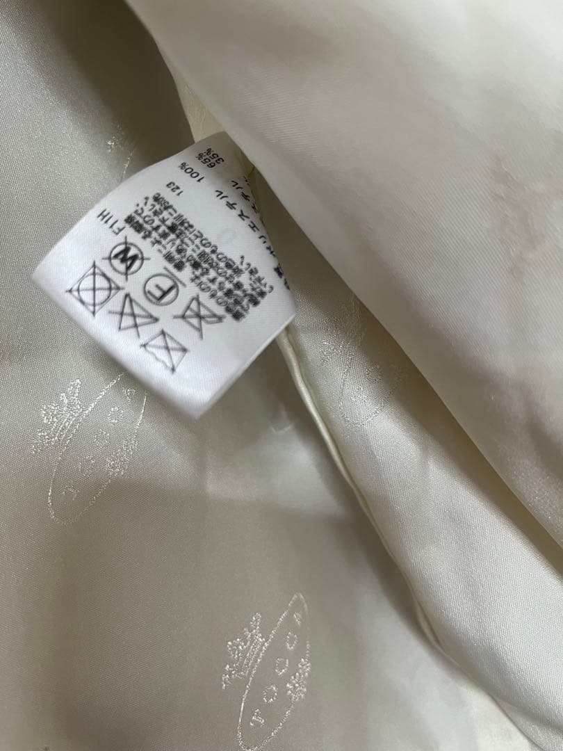 TOCCA ノーカラージャケット サイズ0 フェイクファー　パール　新品未使用