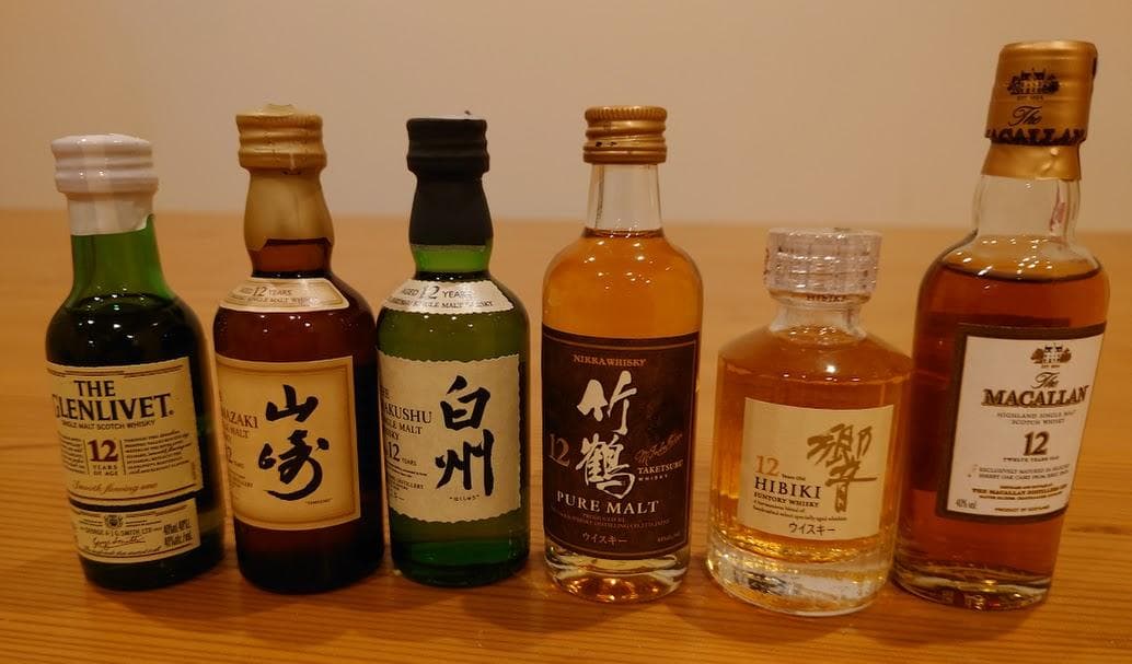 ミニボトル　12年　６本SET　50ML　ウイスキーセット