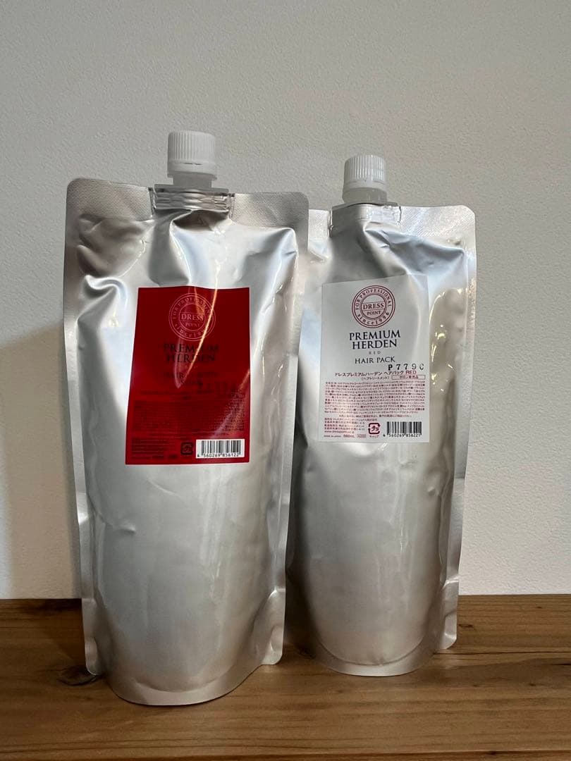 ドレスポイント　プレミアムハーデン　詰め替え　赤　シャンプートリートメントセット