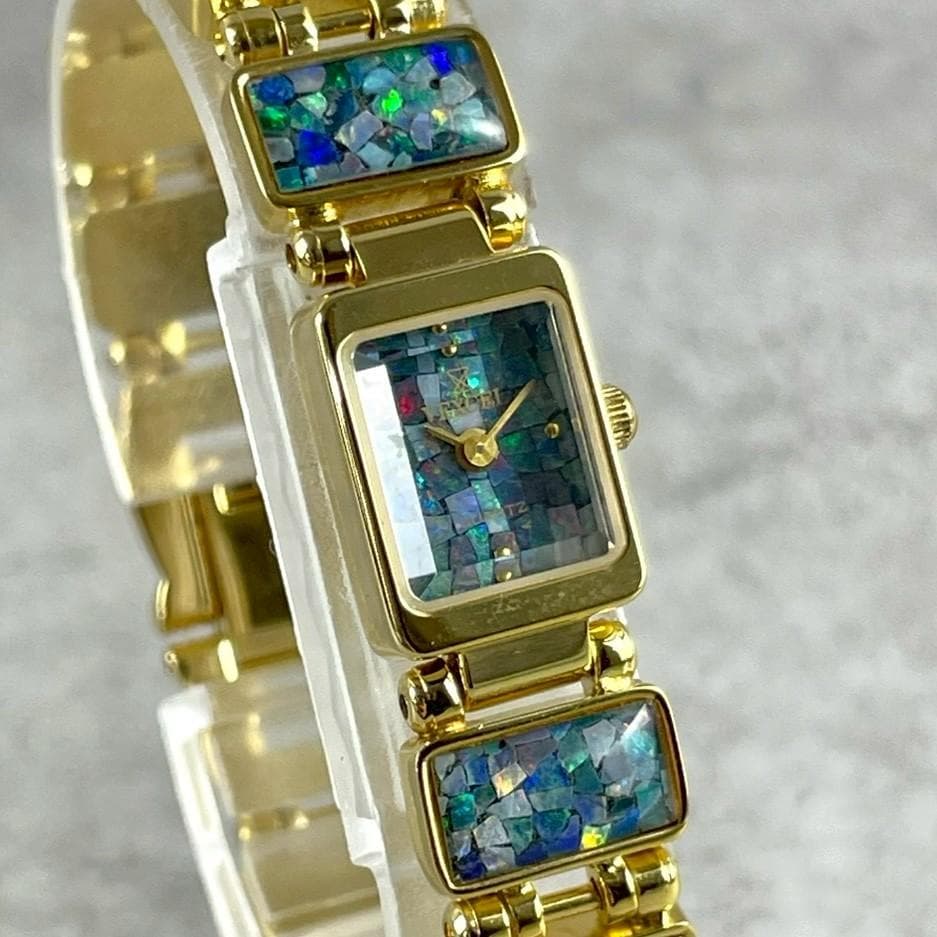 美品 超希少時計 VEXCEL ヴェクセル モザイクオパール 0Y003クォーツ