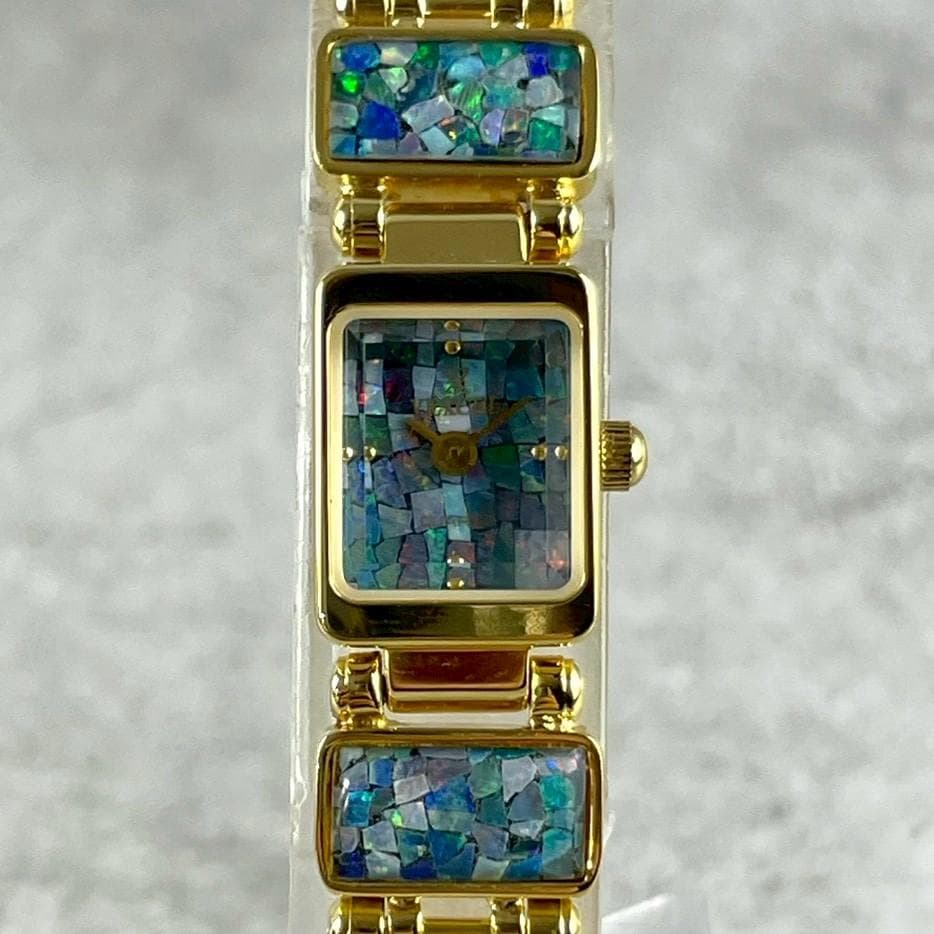 美品 超希少時計 VEXCEL ヴェクセル モザイクオパール 0Y003クォーツ