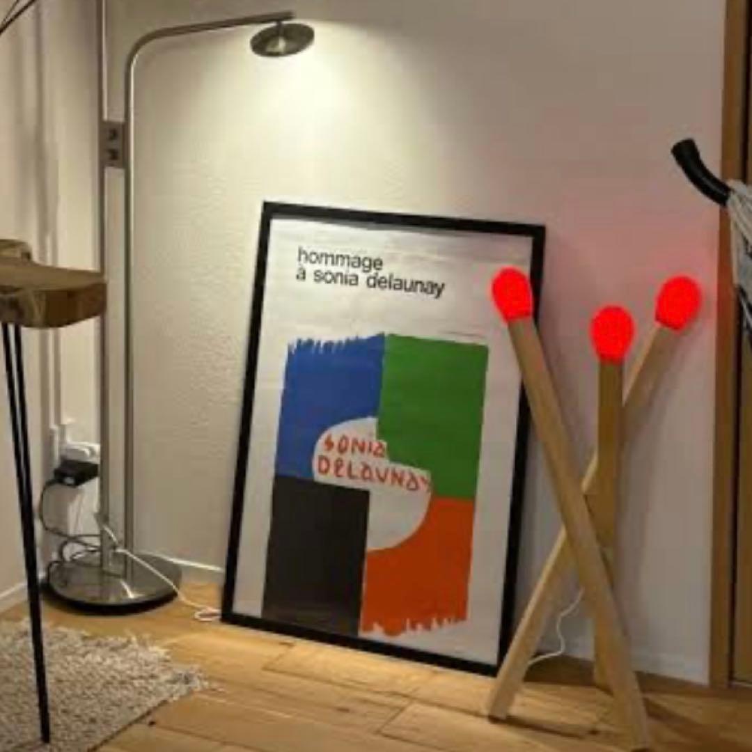 K*a様 IKEA STRÅLA ストローラ LEDフロアランプ マッチ棒 木製