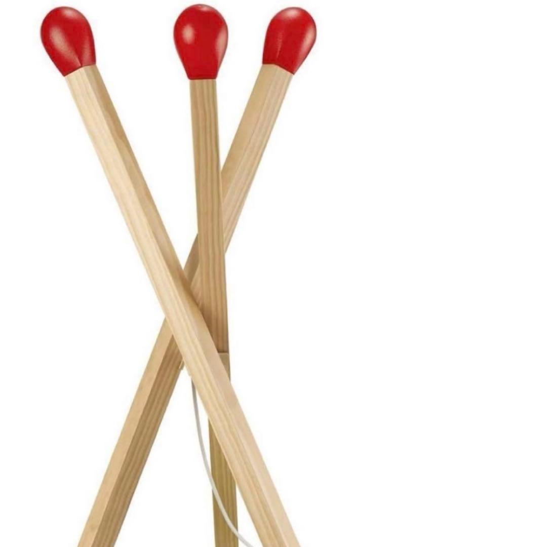 K*a様 IKEA STRÅLA ストローラ LEDフロアランプ マッチ棒 木製