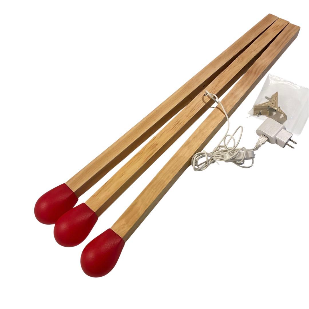 K*a様 IKEA STRÅLA ストローラ LEDフロアランプ マッチ棒 木製