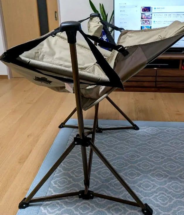 折りたたみ式アウトドアハンモックチェア ベージュ