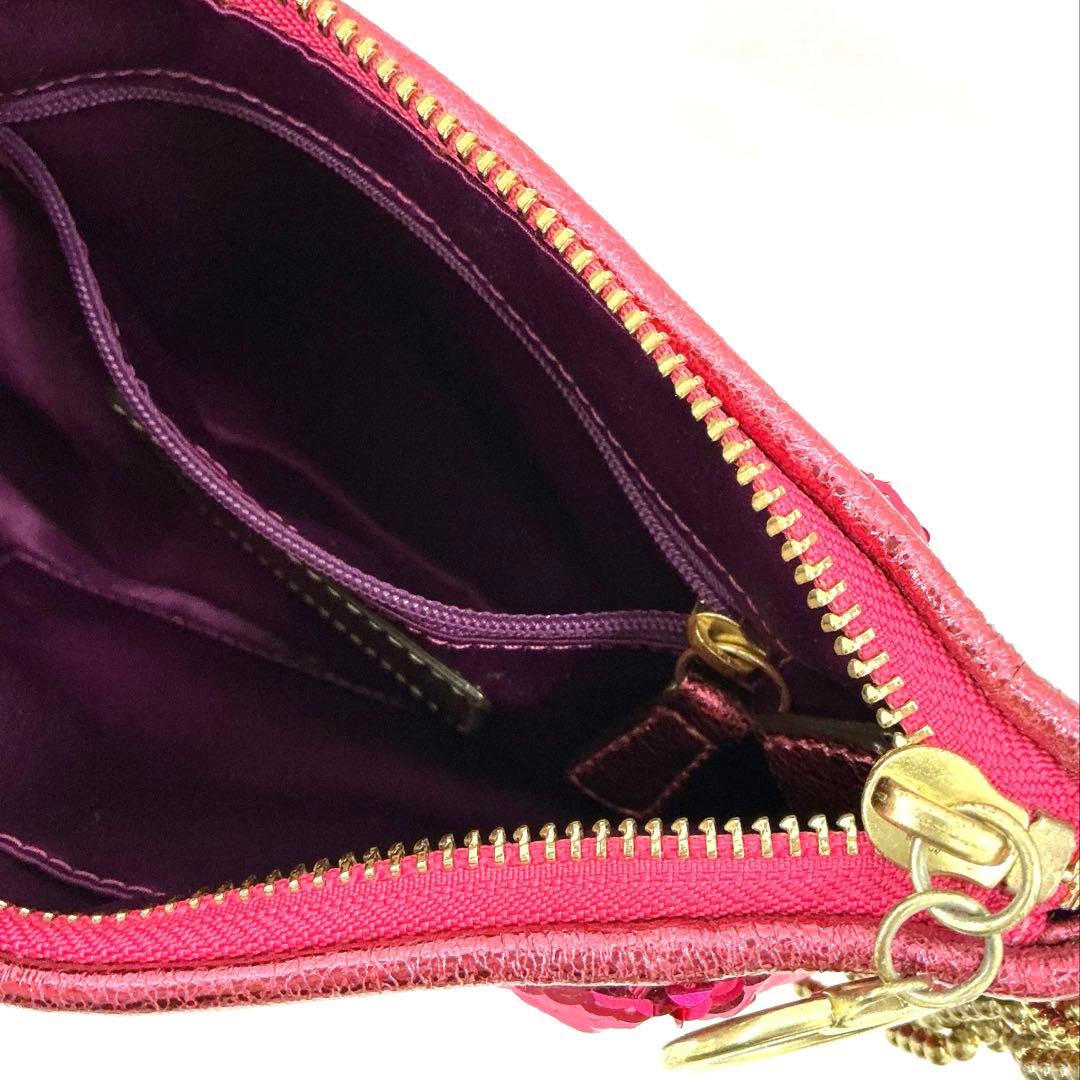 【超美品】COACH コーチ スパンコール パーティーバッグ アクセサリーポーチ