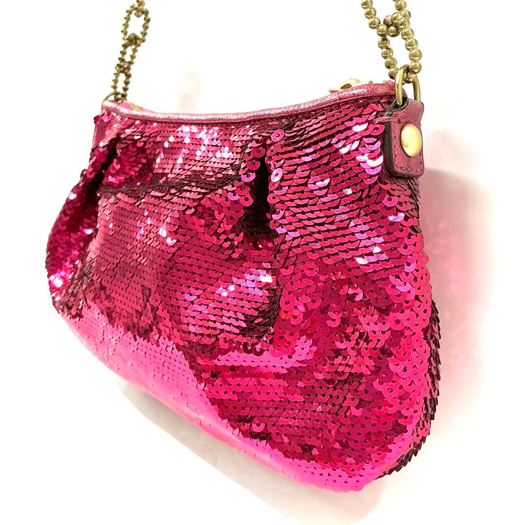 【超美品】COACH コーチ スパンコール パーティーバッグ アクセサリーポーチ