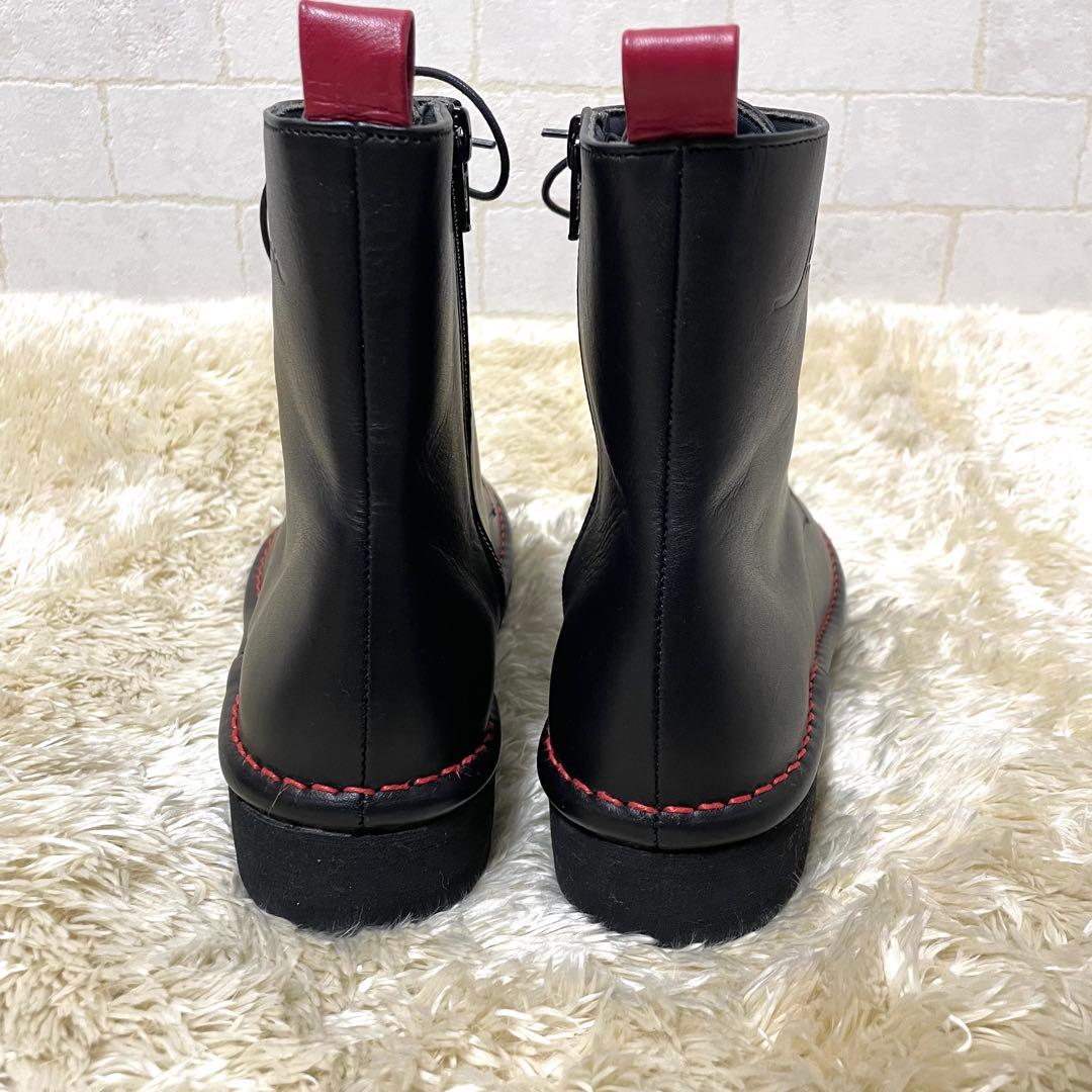 センソユニコ 慈雨 ブーツ 厚底 本革 サイドジップ 日本製 22.5cm