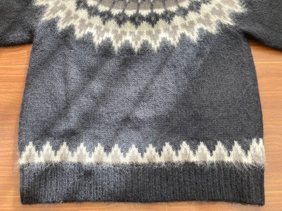 BATONER バトナー ノルディック ニット セーター モヘア ブラック