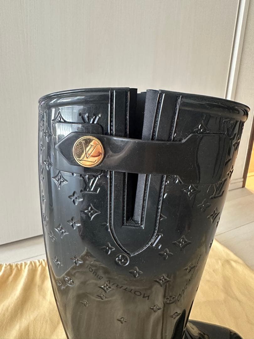 【Louis Vuitton】ルイヴィトン ブラック ロング レインブーツ35