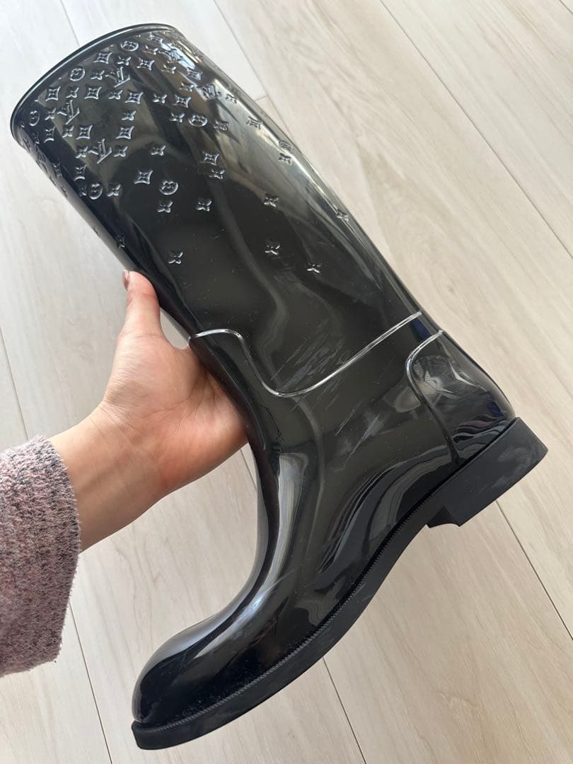 【Louis Vuitton】ルイヴィトン ブラック ロング レインブーツ35
