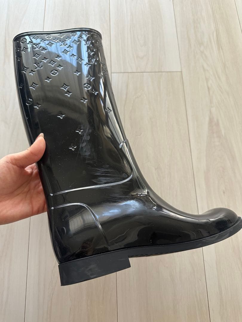 【Louis Vuitton】ルイヴィトン ブラック ロング レインブーツ35