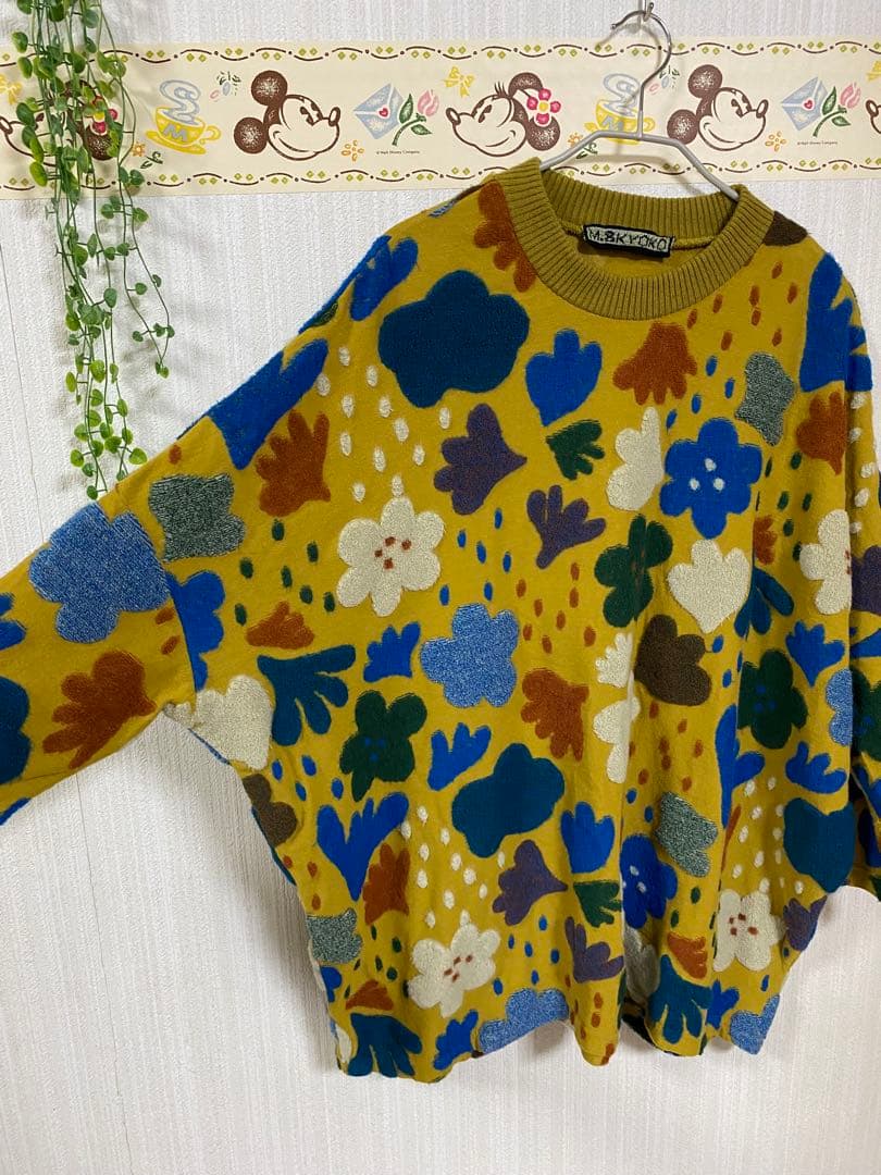 専用【美品】エムアンドキョウコのイエローフラワーチュニック