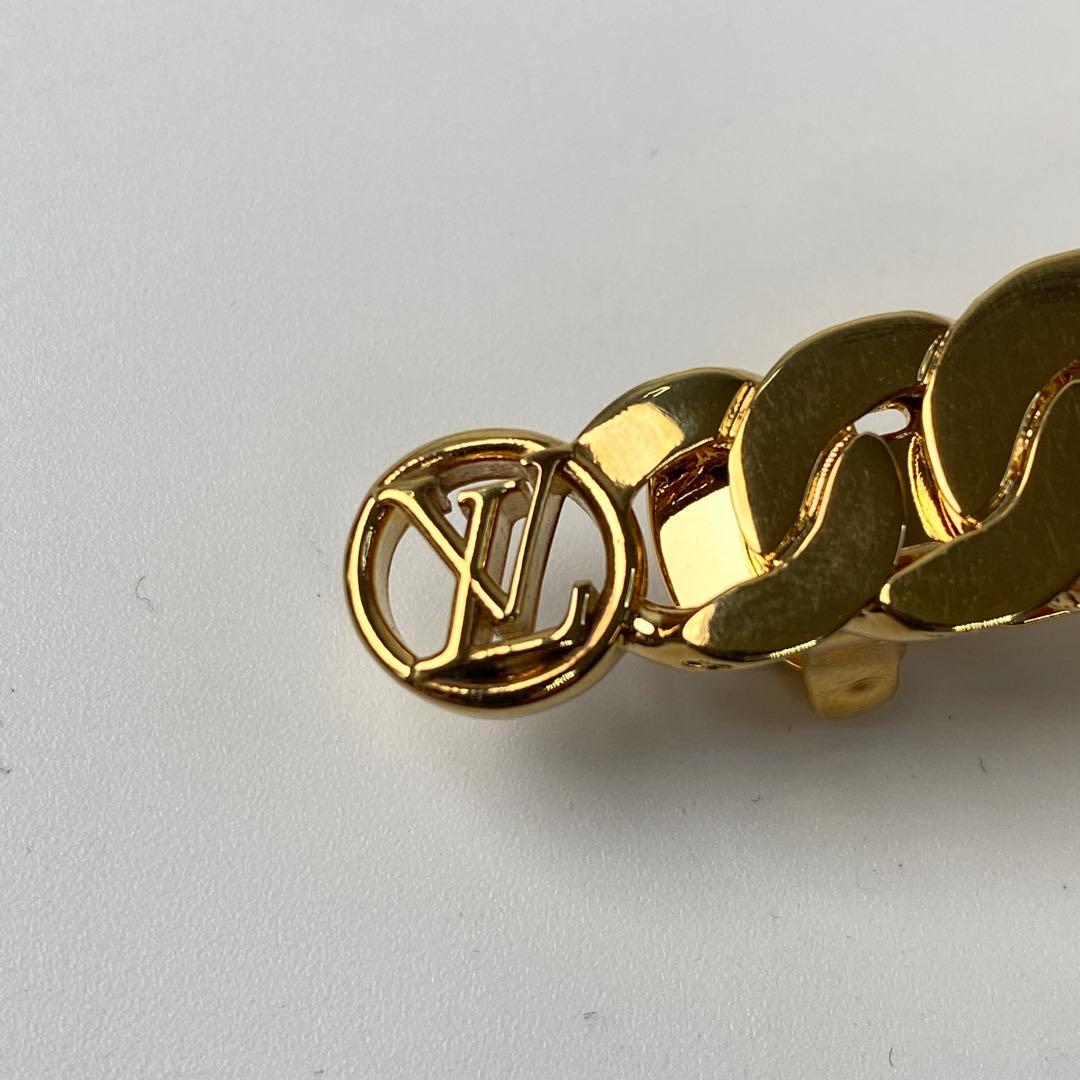 美品 ルイ ヴィトン アクセソワール シュブ 2D バレッタ ゴールド