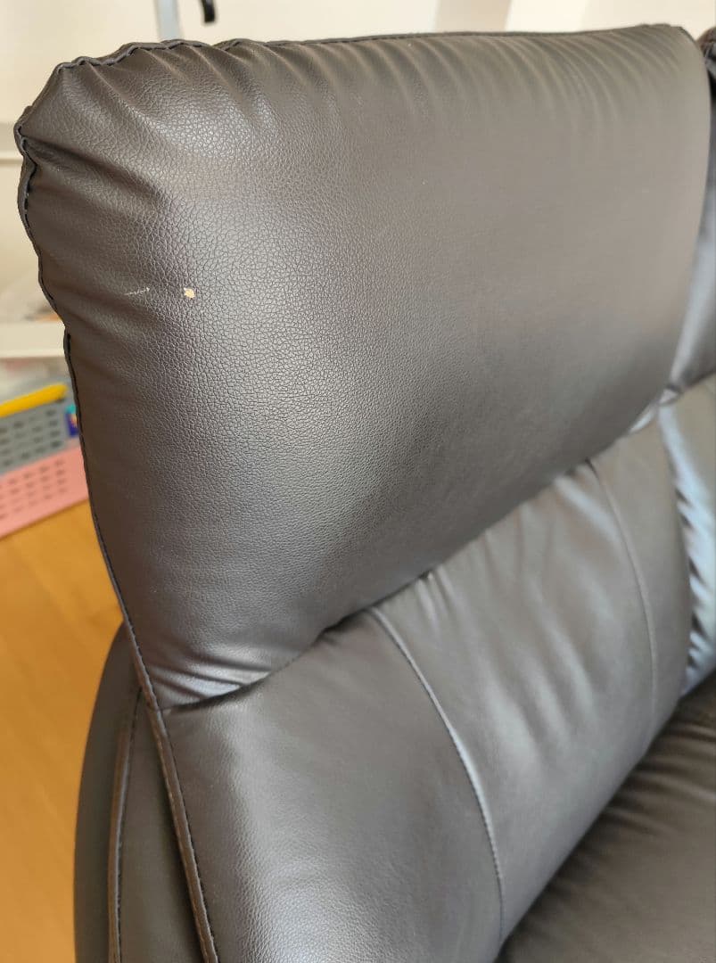 ★専用★ ニトリ 二人掛けソファ コウテイ 合成皮革 ダークブラウン Nシールド