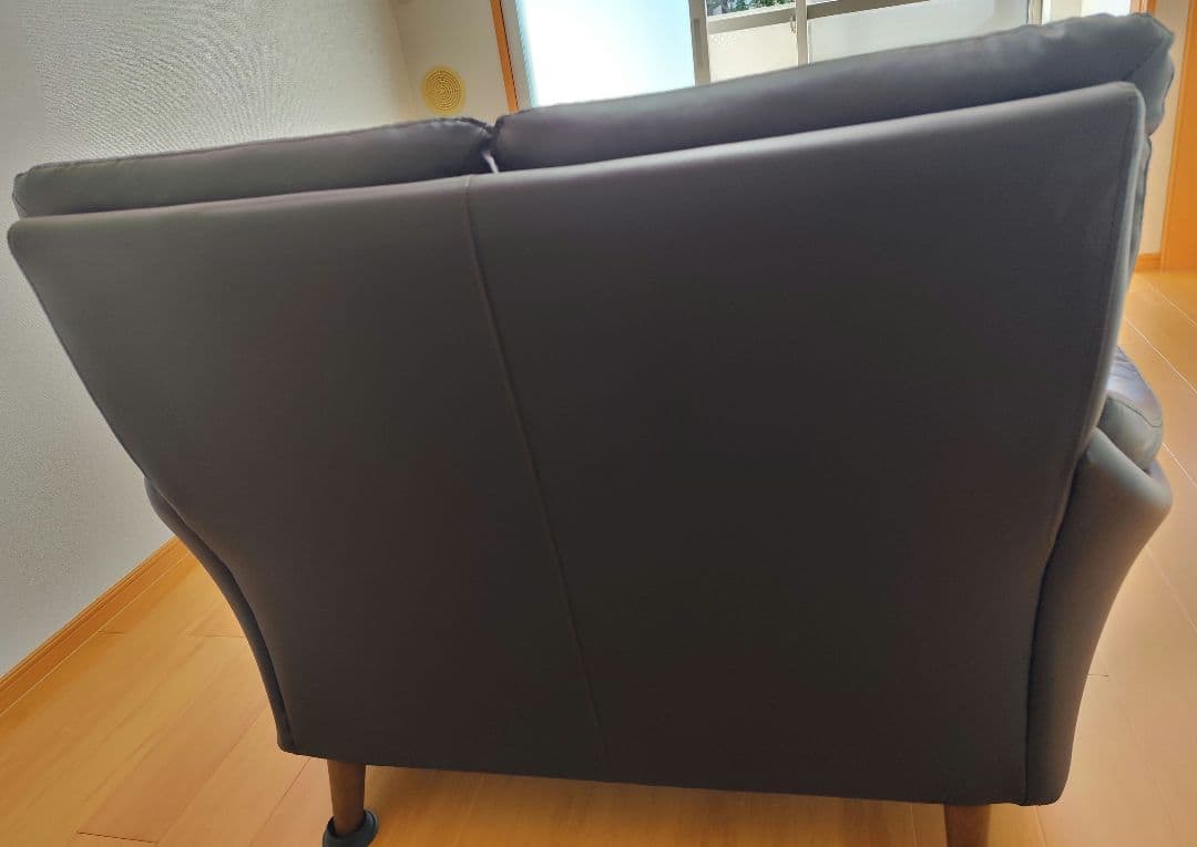 ★専用★ ニトリ 二人掛けソファ コウテイ 合成皮革 ダークブラウン Nシールド