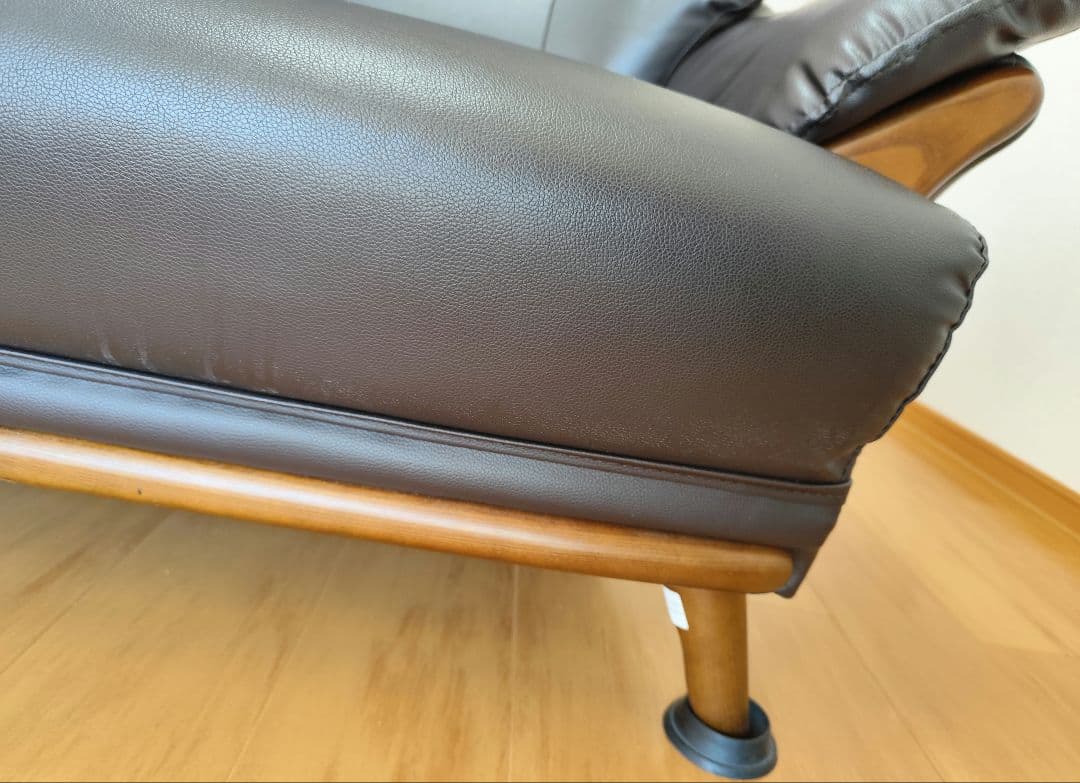 ★専用★ ニトリ 二人掛けソファ コウテイ 合成皮革 ダークブラウン Nシールド