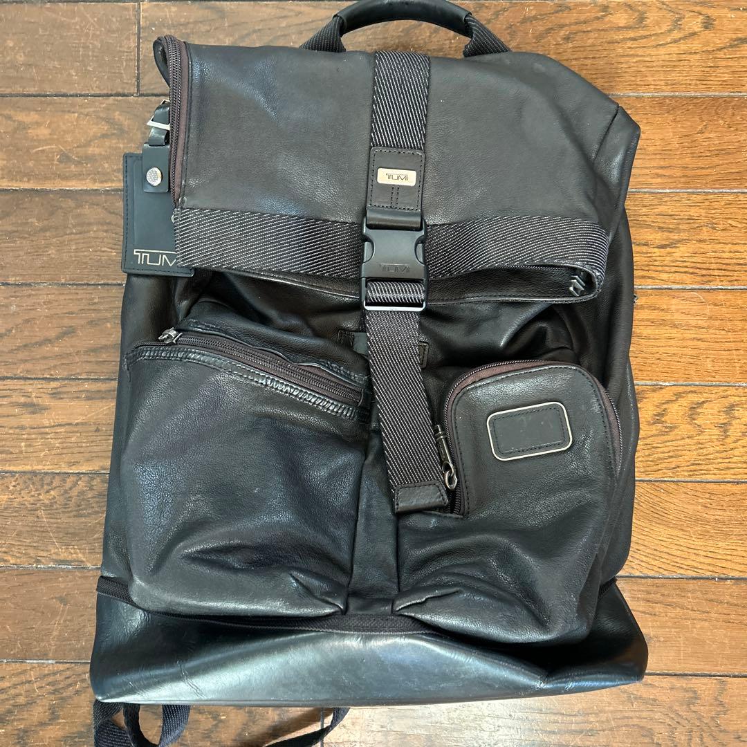 TUMI トゥミ ロールトップ レザー リュック ビジネスリュック 送料込