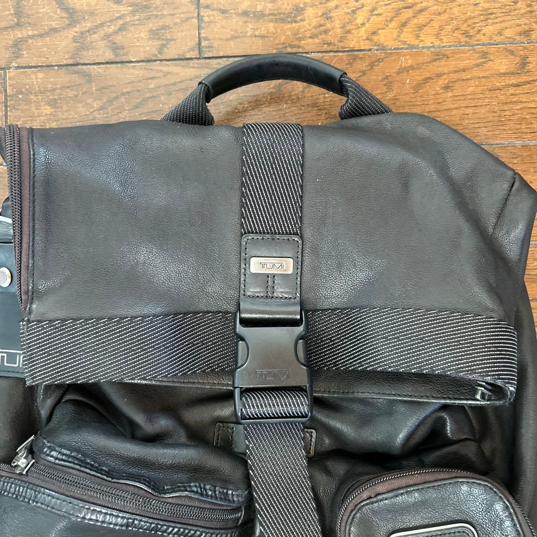TUMI トゥミ ロールトップ レザー リュック ビジネスリュック 送料込