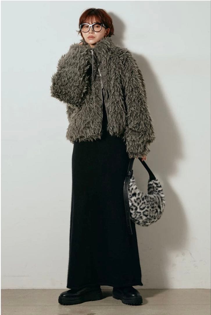 t*e様 ESICA ミックスシープファースタンドブルゾン