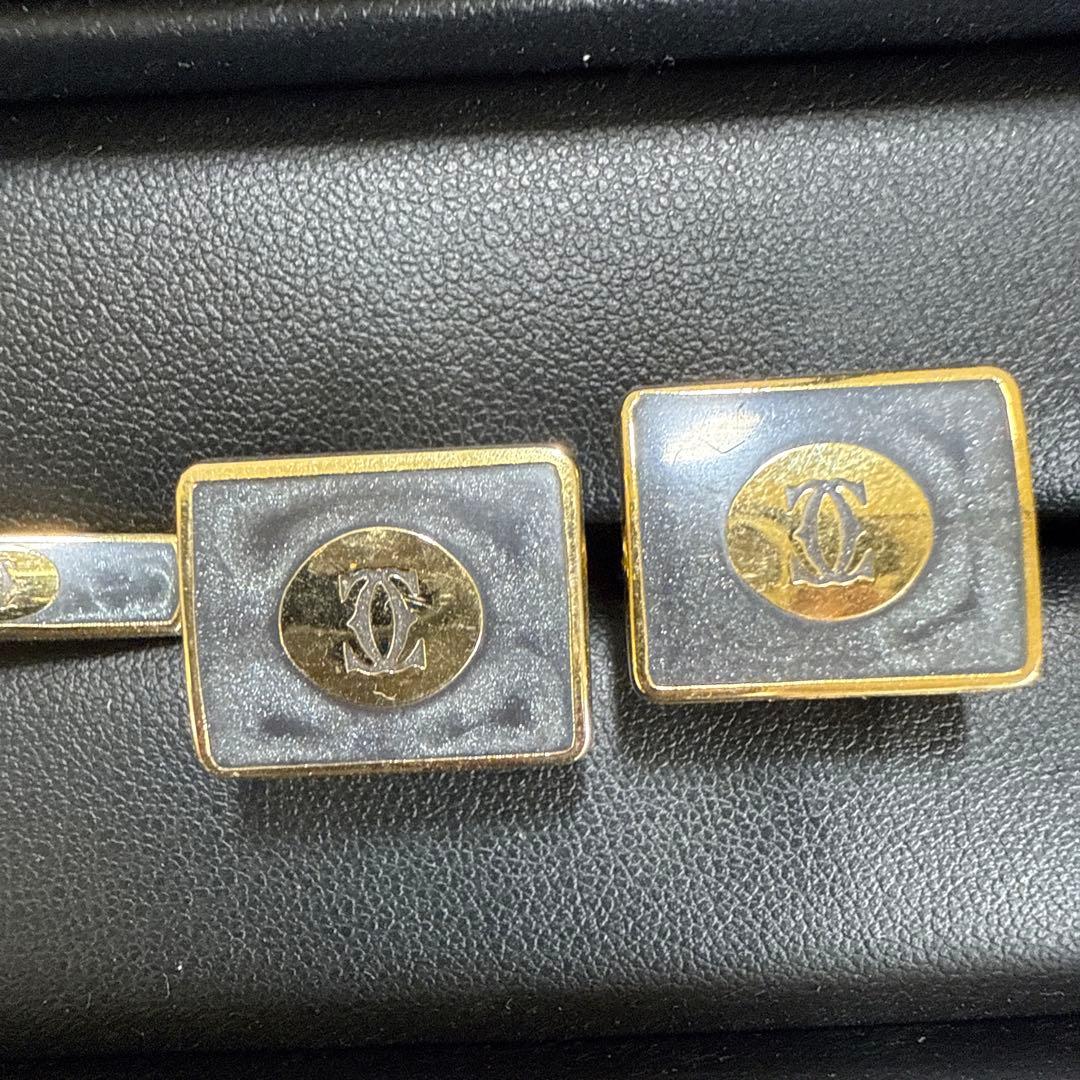 Cartier カルティエ　カフス、ネクタイピンセット　ビンテージ　美品