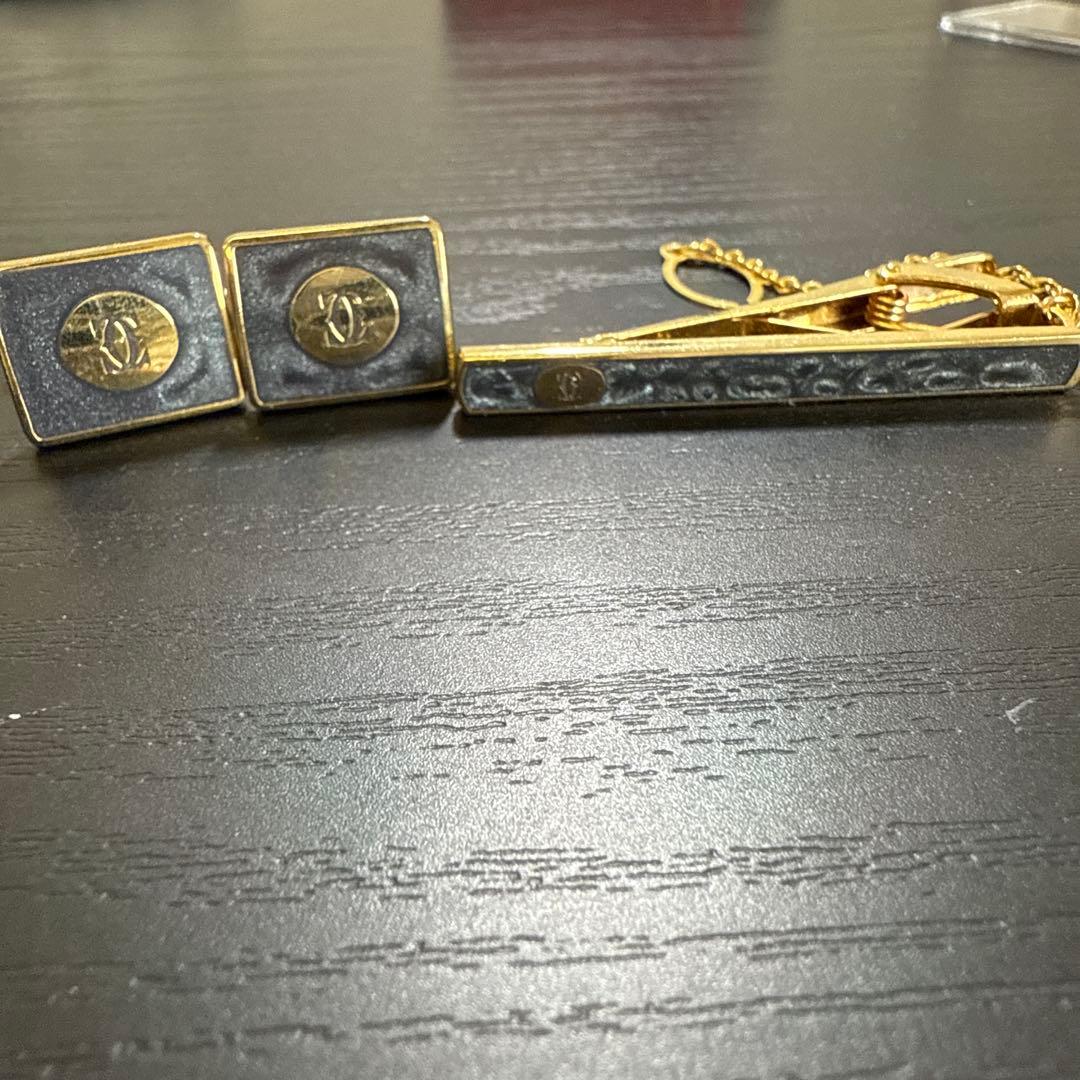 Cartier カルティエ　カフス、ネクタイピンセット　ビンテージ　美品