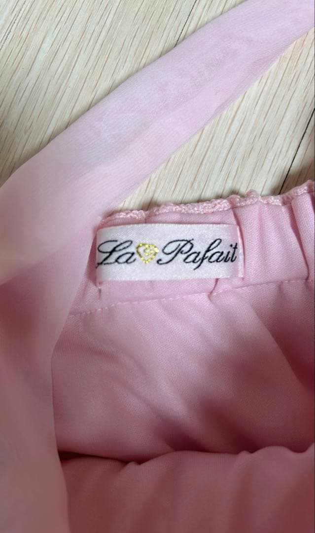 新品 La Pafait リボンレースワンピース ピンク