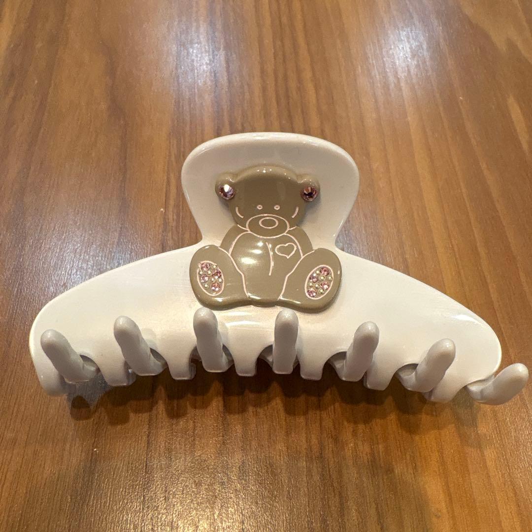 美品　巾着付き　アレクサンドルドゥパリ　Mサイズヘアクリップ アイボリー