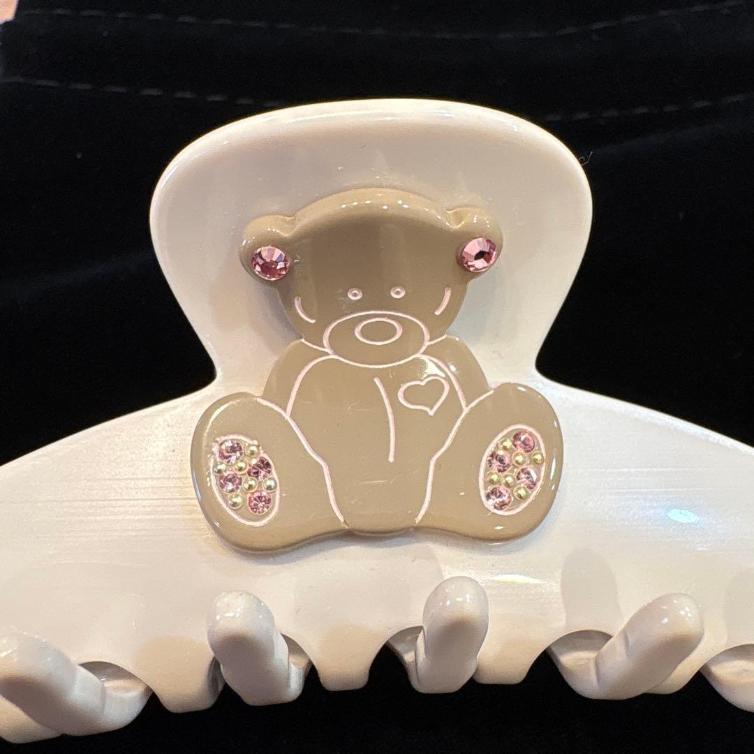 美品　巾着付き　アレクサンドルドゥパリ　Mサイズヘアクリップ アイボリー