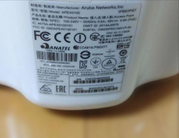 【18台セット】Aruba APEX0100 屋外用アクセスポイント 耐候性