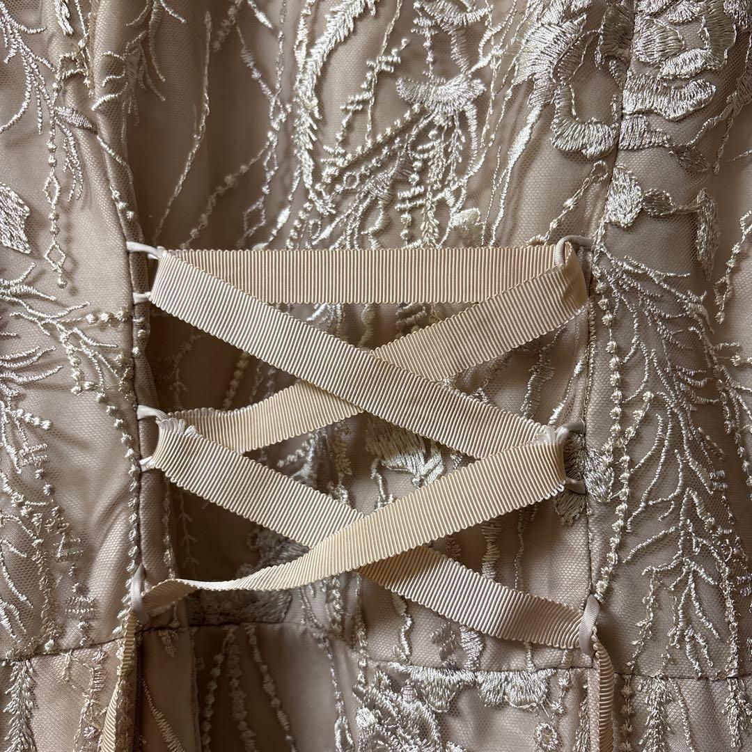 総レース バックリボン パーティードレス 同窓会 二次会 niana