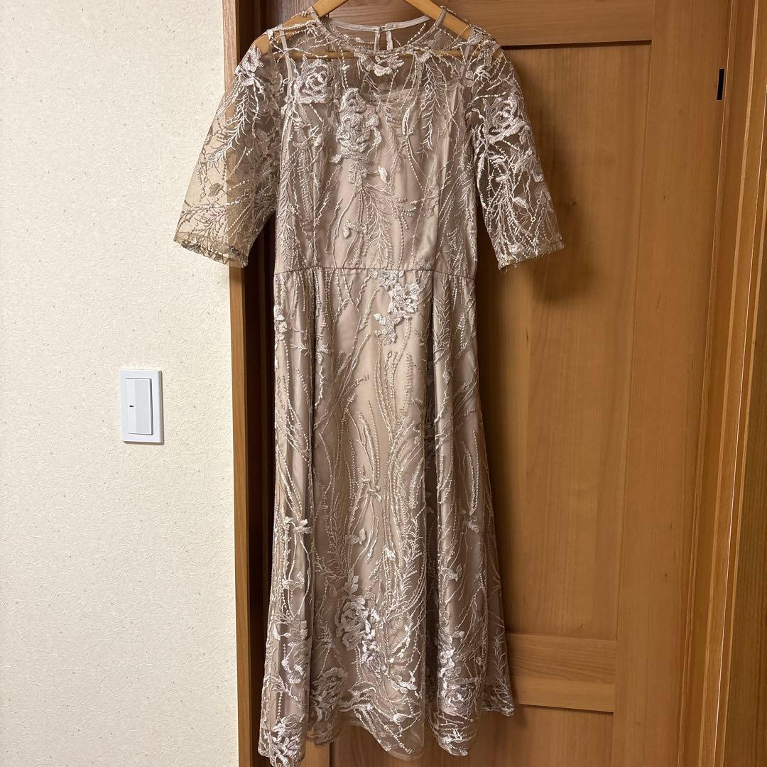 総レース バックリボン パーティードレス 同窓会 二次会 niana