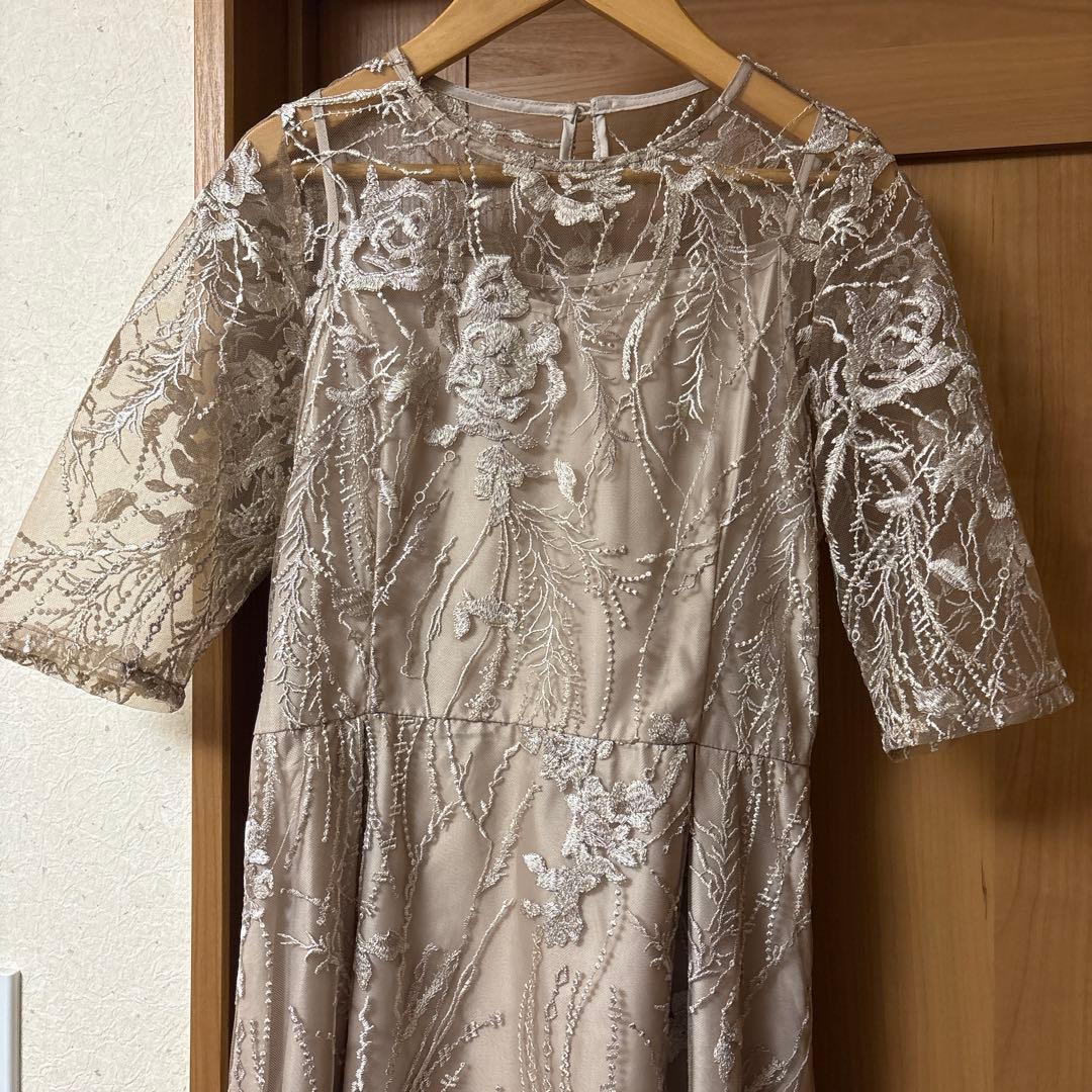 総レース バックリボン パーティードレス 同窓会 二次会 niana