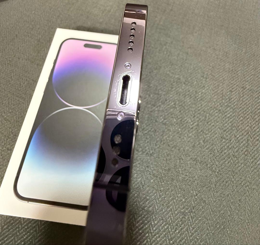 【美品、ケース付】iPhone 14 Pro パープル 128 SIMフリー