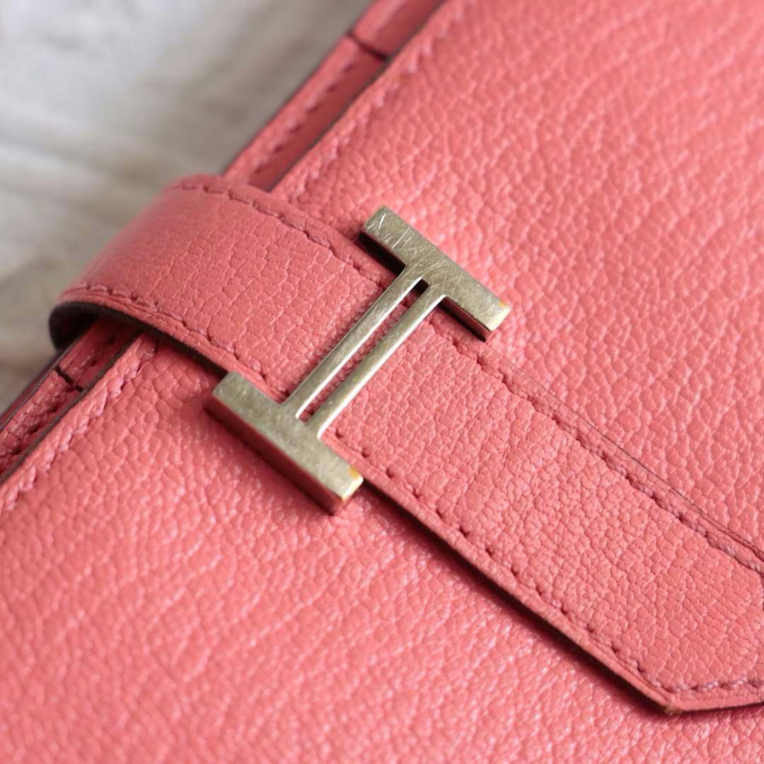 美品！Hermes エルメス　ベアンスフレ　ローズ　ピンク　長財布　ウォレット
