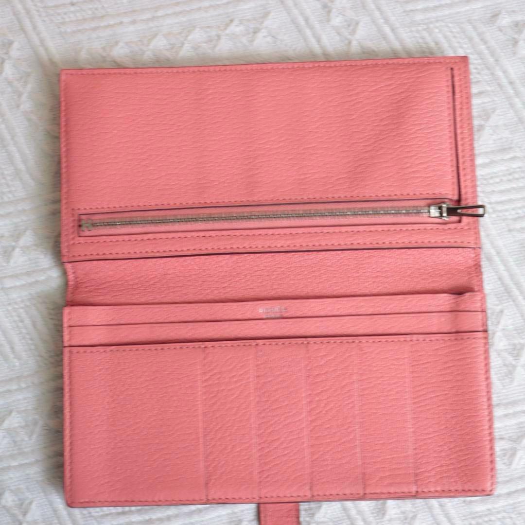 美品！Hermes エルメス　ベアンスフレ　ローズ　ピンク　長財布　ウォレット