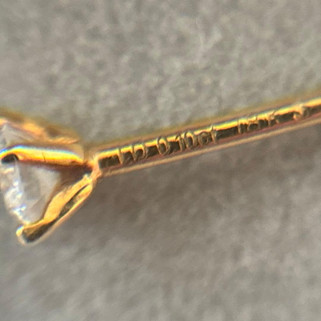 ラボクロウンダイヤ18k0.1カラットピアス