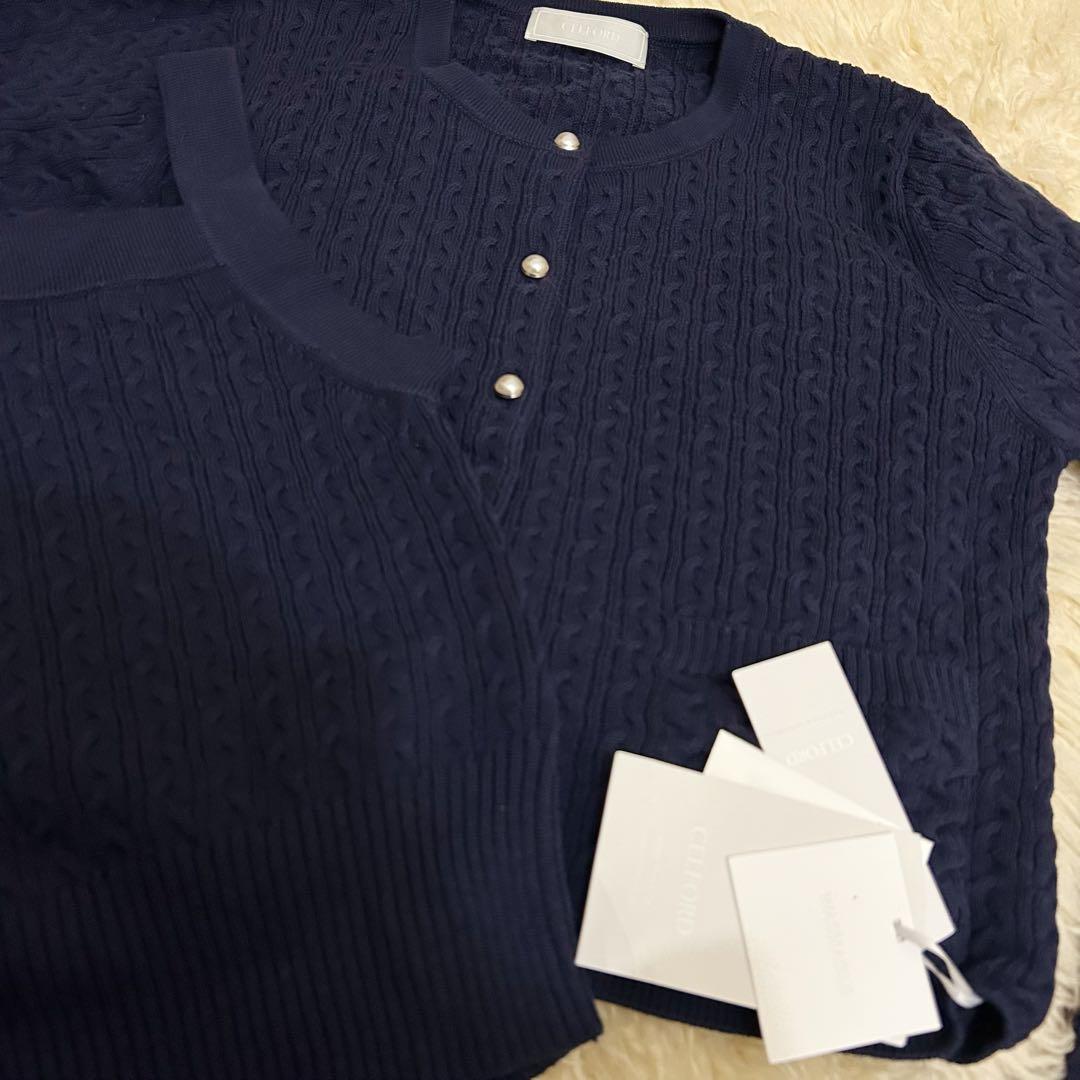 セルフォード　celford バリエーションニットアンサンブル 紺