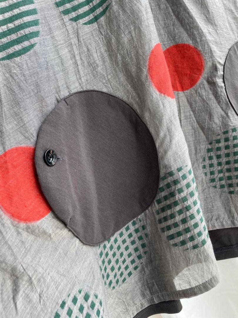 極美品✨センソユニコ　t.b ティービー　切り替えチュニック　シルク　ドット模様