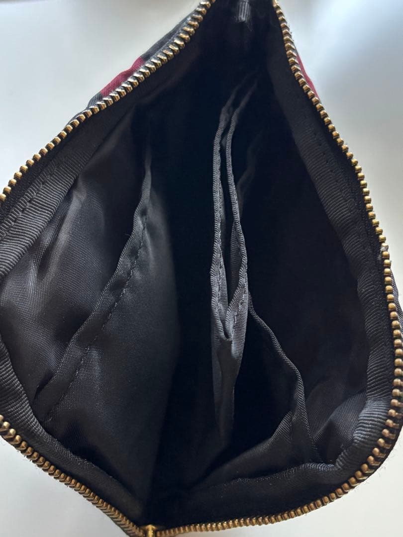 PORTER × MARNI コラボ ナイロンポーチ 総柄 ブラック×ボルドー