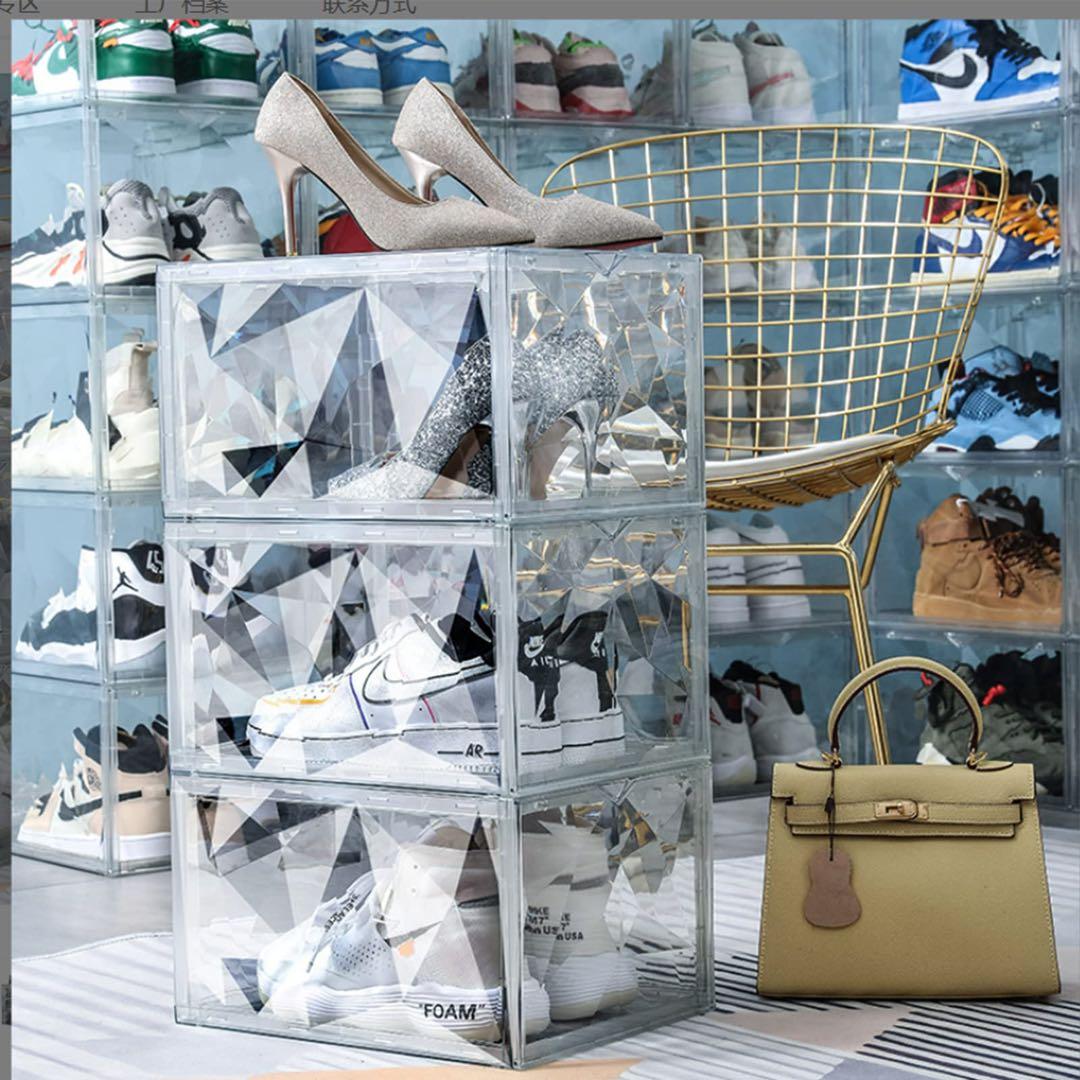 収納ボックス❤️35×27×20.7cm⭐️前面開閉式⭐️シューズボックス⭐️4個セット