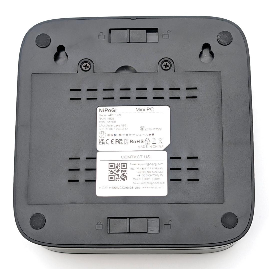 NiPoGi AK1PLUS N95＆SSD搭載ミニPC