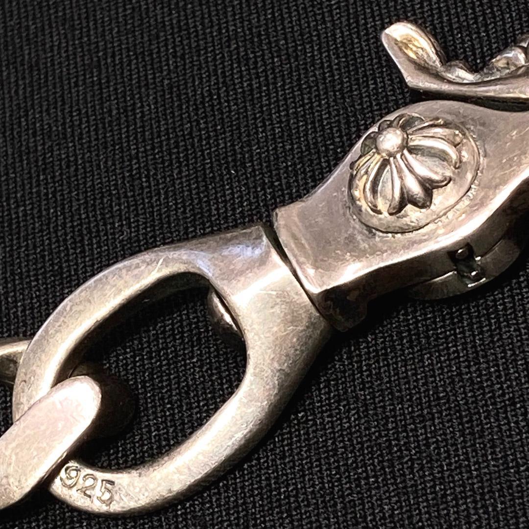 美品 GINYA シルバー925 ロングウォレットチェーン 228ｇ