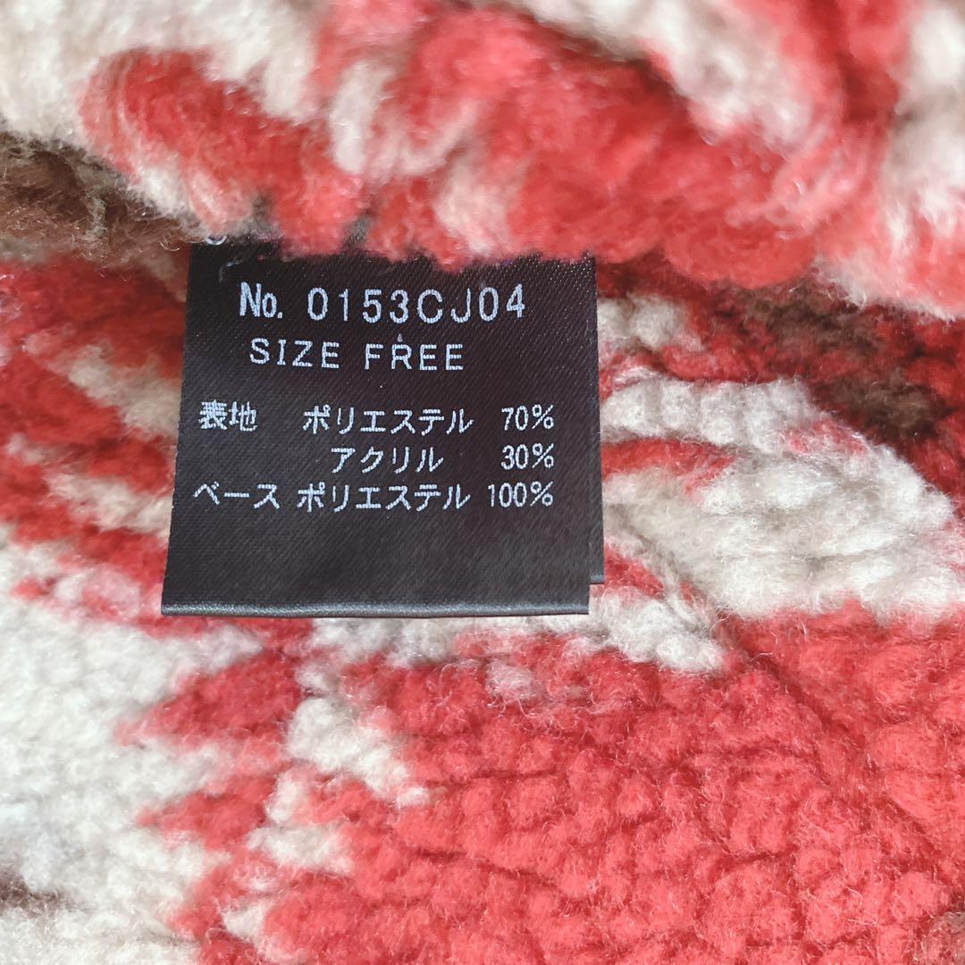 ヒステリックグラマー ネイティブ柄ブルゾン フルジップ ヒスガール 赤 男女兼用