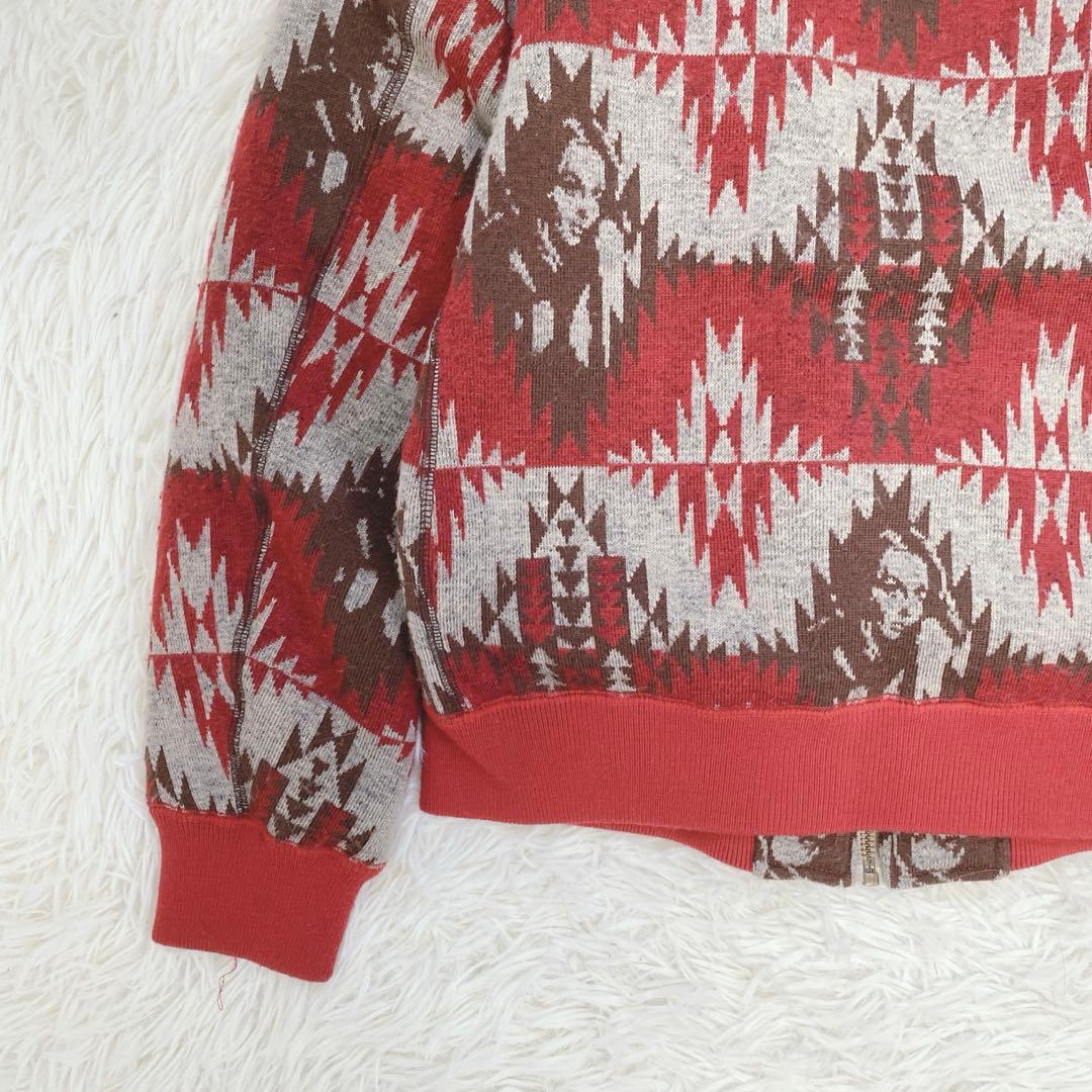 ヒステリックグラマー ネイティブ柄ブルゾン フルジップ ヒスガール 赤 男女兼用